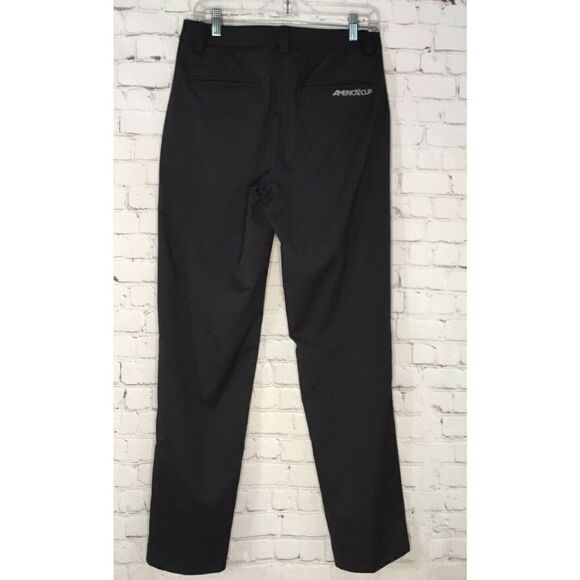 Puma Mens 30 Golf Pants Flat Front  Black Polyester Blend W30 L32 34America Cup - Picture 8 of 10